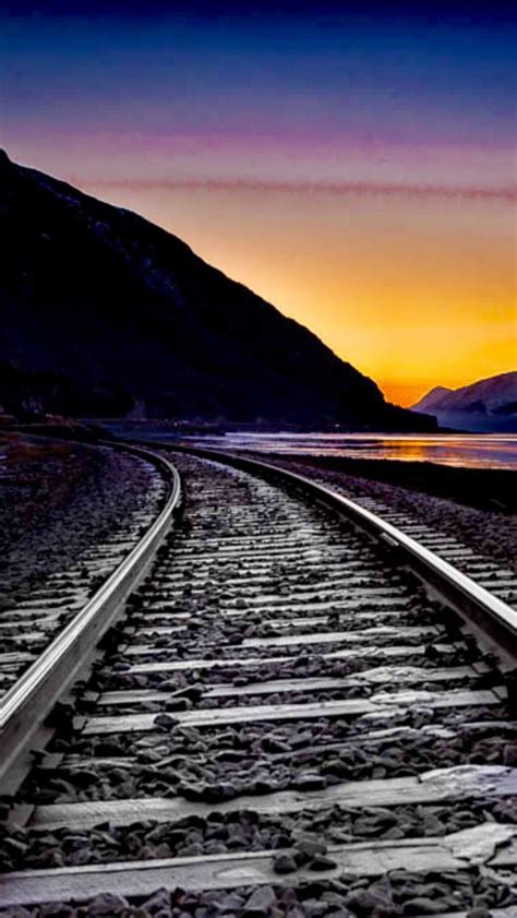 Train tracks sunset source Flickr.com | Scenic road trip, Train tracks photography, Train tracks