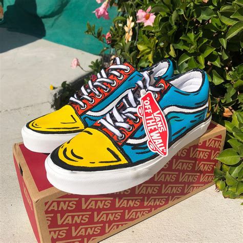 Classic Custom Cartoon Painted Vans,custom Sneakers,custom Shoes,hand Painted Shoes,perfect Gift ...