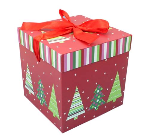 1pc/3pc Christmas Gift Box Large Present Wrapping Box Ribbon Festive ...