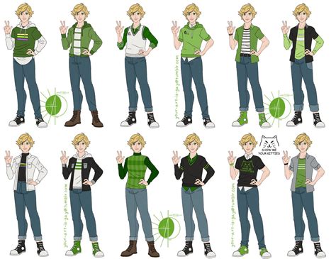 AMT: Adrien Agreste Outfit Sheet (Part Two) by your-art-is-gay on ...