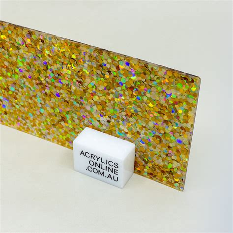 GOLD CONFETTI ACRYLIC SHEET — Acrylics Online — Acrylic Products and ...