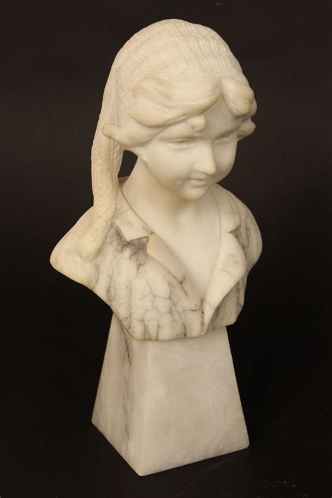 Alabaster carving of a young girl - Nicholson Antiques