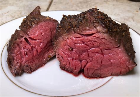 Bavette steak, sous vide, then seared in some bacon fat, just cuz. Stupid tender and flavorful ...