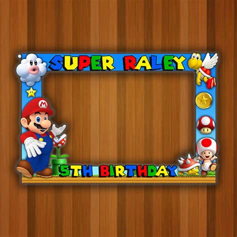 Super Mario Photo Booth Frame Super Mario Photo Frame Mario | Etsy