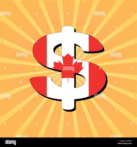 Canada dollar symbol on sunburst illustration Stock Vector Image & Art - Alamy