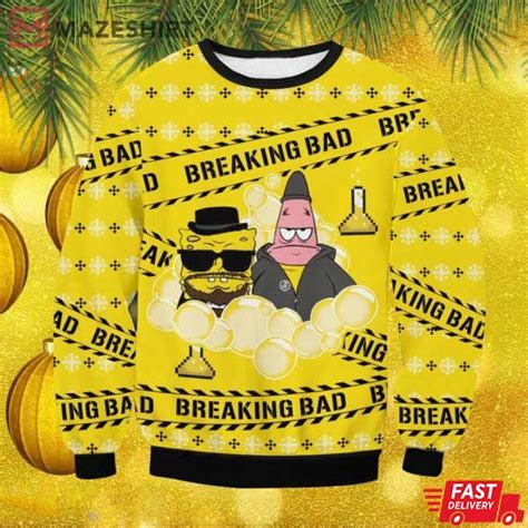 Breaking Bad x Spongebob Heisenberg Ugly Sweater