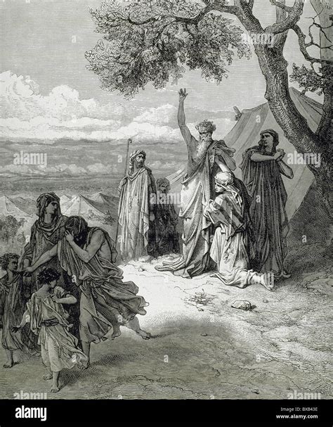 Ham. Son of Noah. Noah curses Ham. Old Testament. Engraving Stock Photo - Alamy