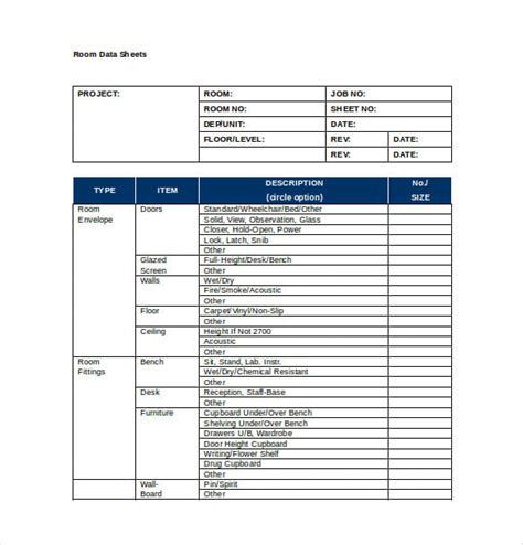 Free Datasheet Template