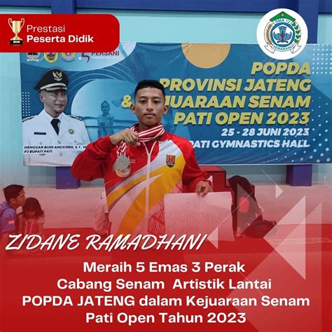 Zidane Ramadhani, Peserta Didik SMAN 12 Semarang, Memborong Medali Cabang Senam Lantai Artistik ...