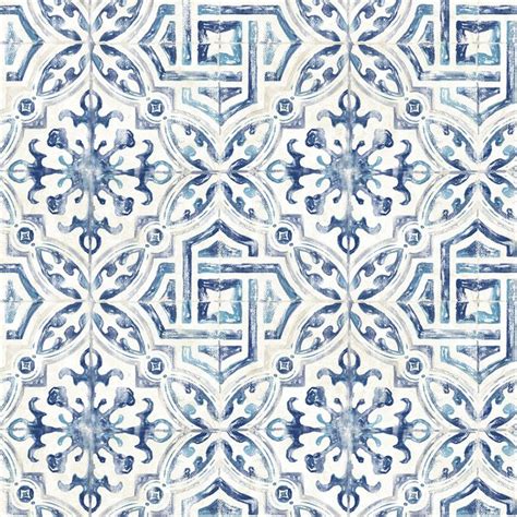 3117-12332 | Sonoma Blue Spanish Tile | Wallpaper Boulevard