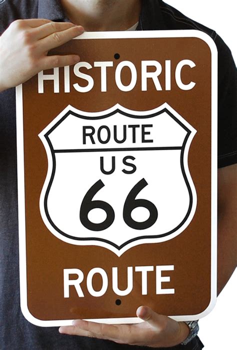 Route 66 Sign | Vintage Historic Route US 66 Sign, SKU: K-8862