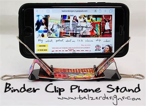 Balzer Designs: Artful Binder Clip Phone Stand