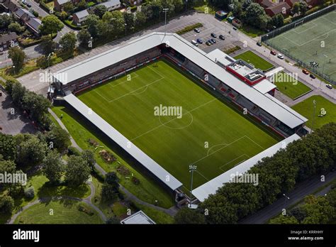 An aerial view of Broadhurst Park, home of FC United of Manchester Stock Photo - Alamy