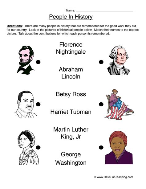 Free Printable History Worksheets