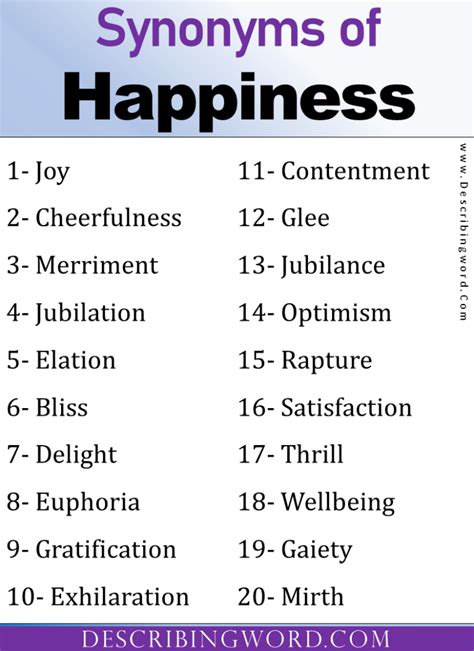 Adjectives for Happiness, Words to Describe Happiness - DescribingWord.Com