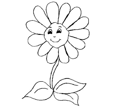 Happy flower coloring page - Coloringcrew.com