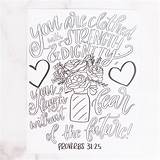 Proverbs 31 Coloring Page Pages sketch template