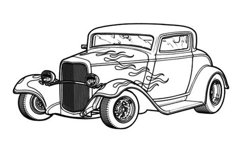 Cool Cars With Flames Coloring Pages