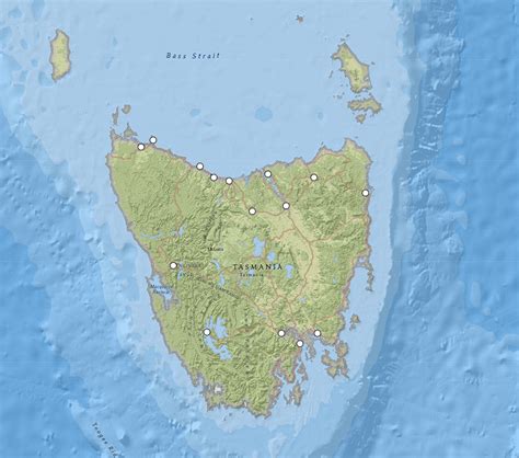 Cities and towns of Tasmania (Map) Quiz - By Blakey4