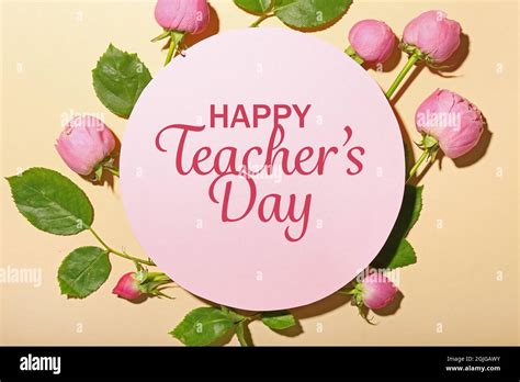 Beautiful greeting card for Happy Teacher's Day Stock Photo - Alamy