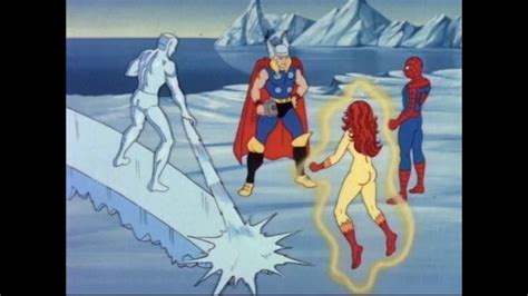 Iceman, Thor, Firestar, & SpiderMan in Spider-Man and His Amazing ...