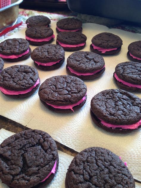 homemade pink oreos | Desserts, Oreo, Chocolate cookie