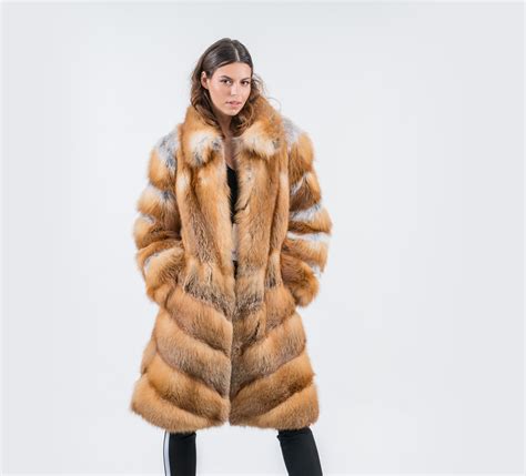 Red Fox Fur Coat - 100% Real Fur - Haute Acorn