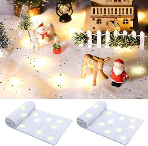 Amazon.com: Christmas Glittered Snow Blanket Christmas Blankets ...