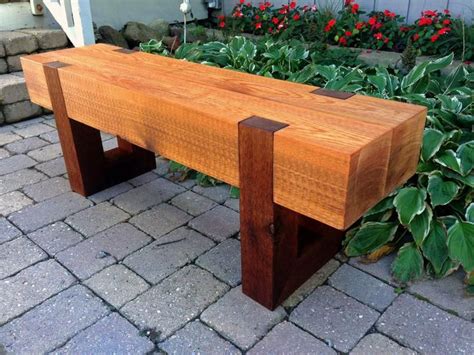 Wood Bench Outdoor Modern Rustic Garden Patio Entryway - Etsy | Bancos ...