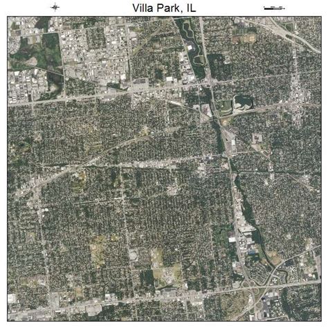 Aerial Photography Map of Villa Park, IL Illinois