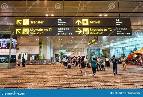 People Walking at the Terminal 1 of Changi Airport in Singapore Editorial Photography - Image of ...