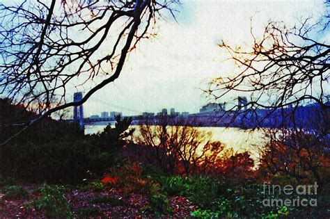 George Washington Bridge at Sunset 2 Photograph by Sarah Loft - Fine Art America