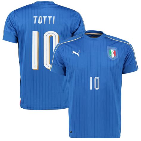 Puma Francesco Totti Italy Youth Blue 2016 DryCELL Home Jersey