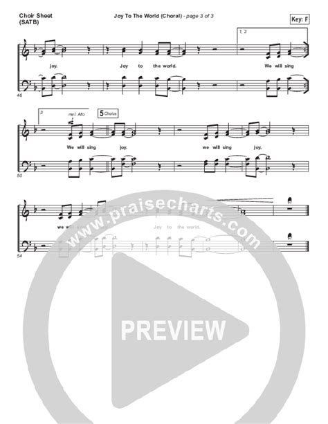 Joy To The World (Choral Anthem SATB) Choir Sheet Music PDF (Hillsong Worship / Arr. Luke ...