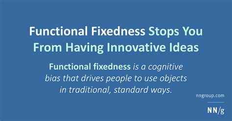 Functional Fixedness Stops You From Having Innovative Ideas