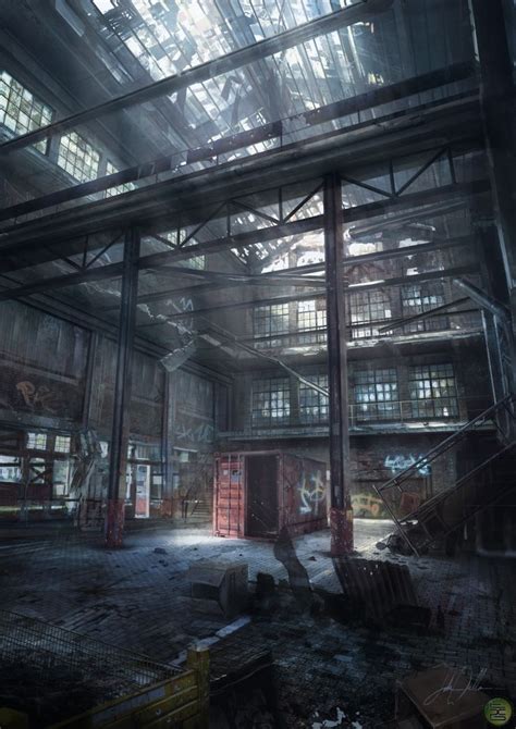 abandoned warehouse concept art Post Apocalypse, Apocalypse Aesthetic, Abandoned Buildings ...