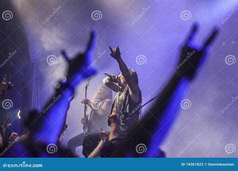 Heavy metal rock concert editorial photography. Image of long - 74361822