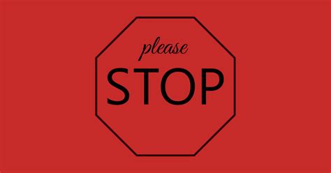 please stop - Please Stop - Sticker | TeePublic