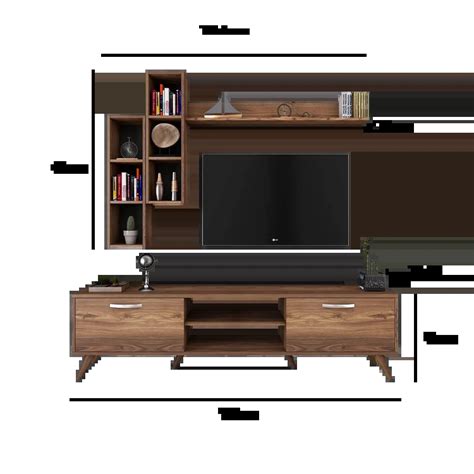 TV table with shelving unit - 3h006 - هومز سمارت