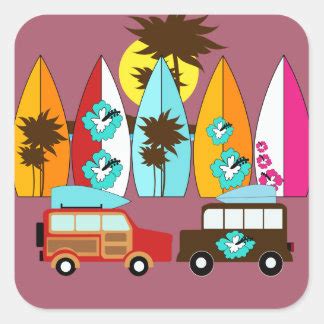 Hippie Van Stickers | Zazzle