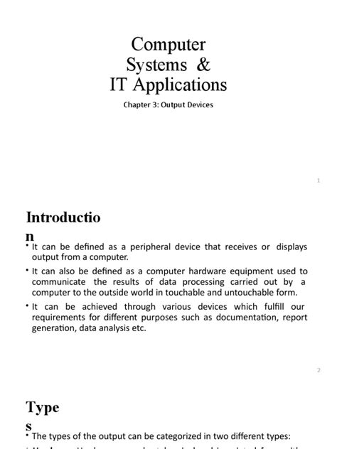 Output Devices | PDF | Printer (Computing) | Computer Monitor