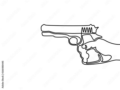 Hand Holding Revolver Drawing