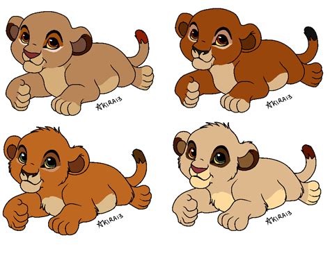 Simba and Nala Fan cubs for Miss Asiah by Claire-Cooper on DeviantArt