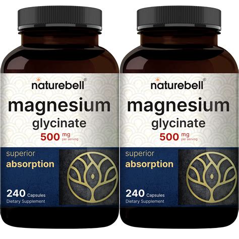 Buy 2 Pack Magnesium Glycinate 500mg, 480 s – 100% Chelated for Max ...