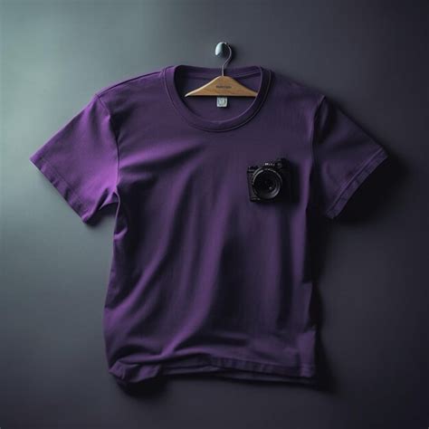 Premium AI Image | Purple Tshirt Mockup on dynamic plain background ...