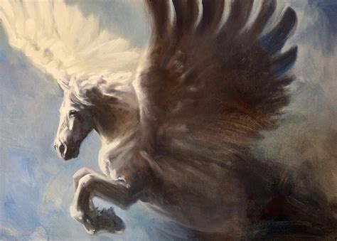 One of my Pegasus paintings...they are technically not a part of the Stone Guardian Series and ...