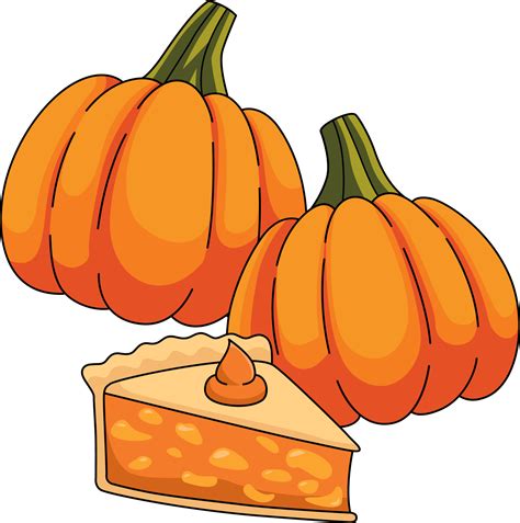 Thanksgiving Pumpkin Pie Cartoon Colored Clipart 8209055 Vector Art at Vecteezy