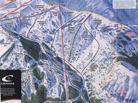 Crystal Mountain Resort Northway Inset Ski Trail Map • mappery