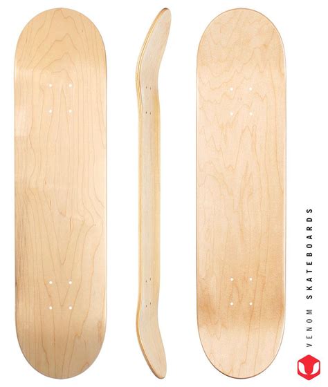 VENOM SKATEBOARDS PLAIN Skateboard Deck Maple Wood Blank Skate Board ...