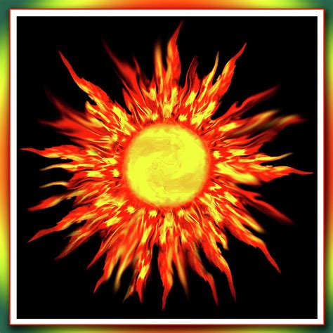 Sun With Fire Digital Art by Sir Gulamhusain